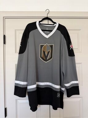 NHL Vegas Golden Knights Gray and Black Team Jersey